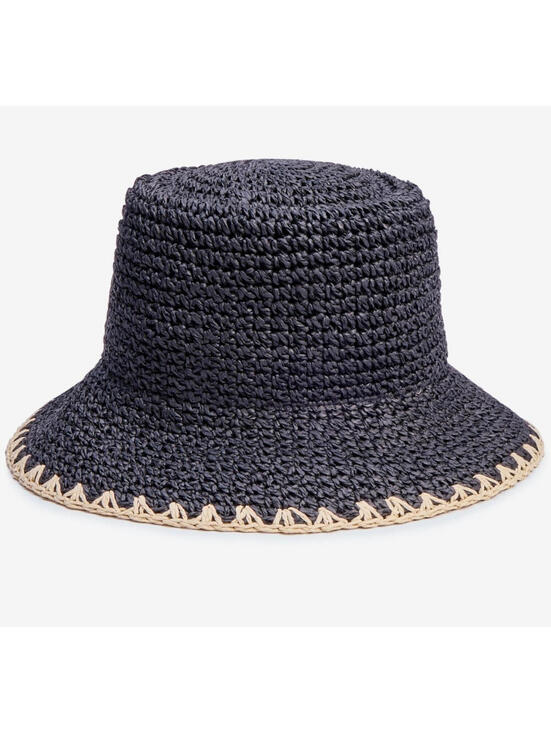 INC International Concepts Accessories - 58$ I.N.C International Concepts Crochet Bucket Hat Whipstitch Trim SZ One Black